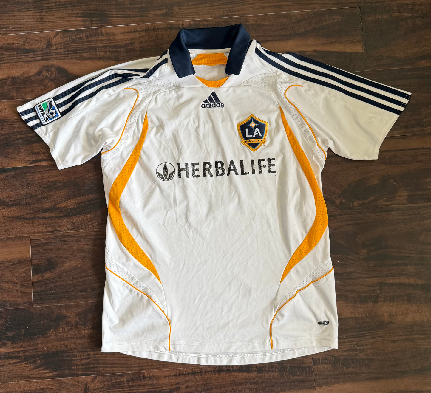 Vintage MLS Los Angeles Galaxy David Beckham Soccer Jersey- M