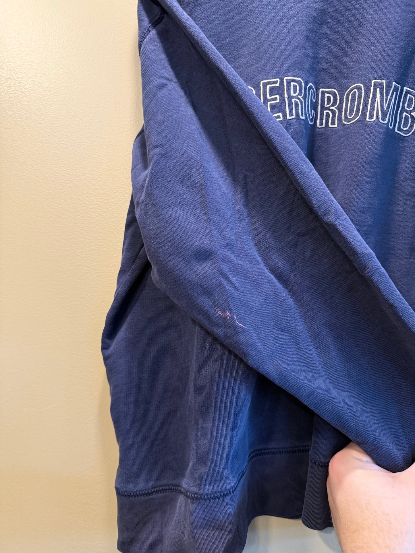 Vintage Y2K Abercrombie & Fitch Navy Blue Crewneck Sweatshirt- L