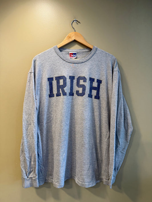 Vintage University of Notre Dame Irish Long Sleeve T-Shirt- XL