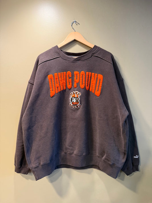 Vintage Cleveland Browns NFL Brown Dawg Pound Crewneck Sweatshirt- XL