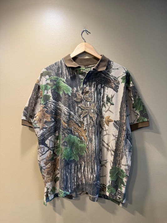 Vintage Spartan Outdoors Camo Polo Shirt- L