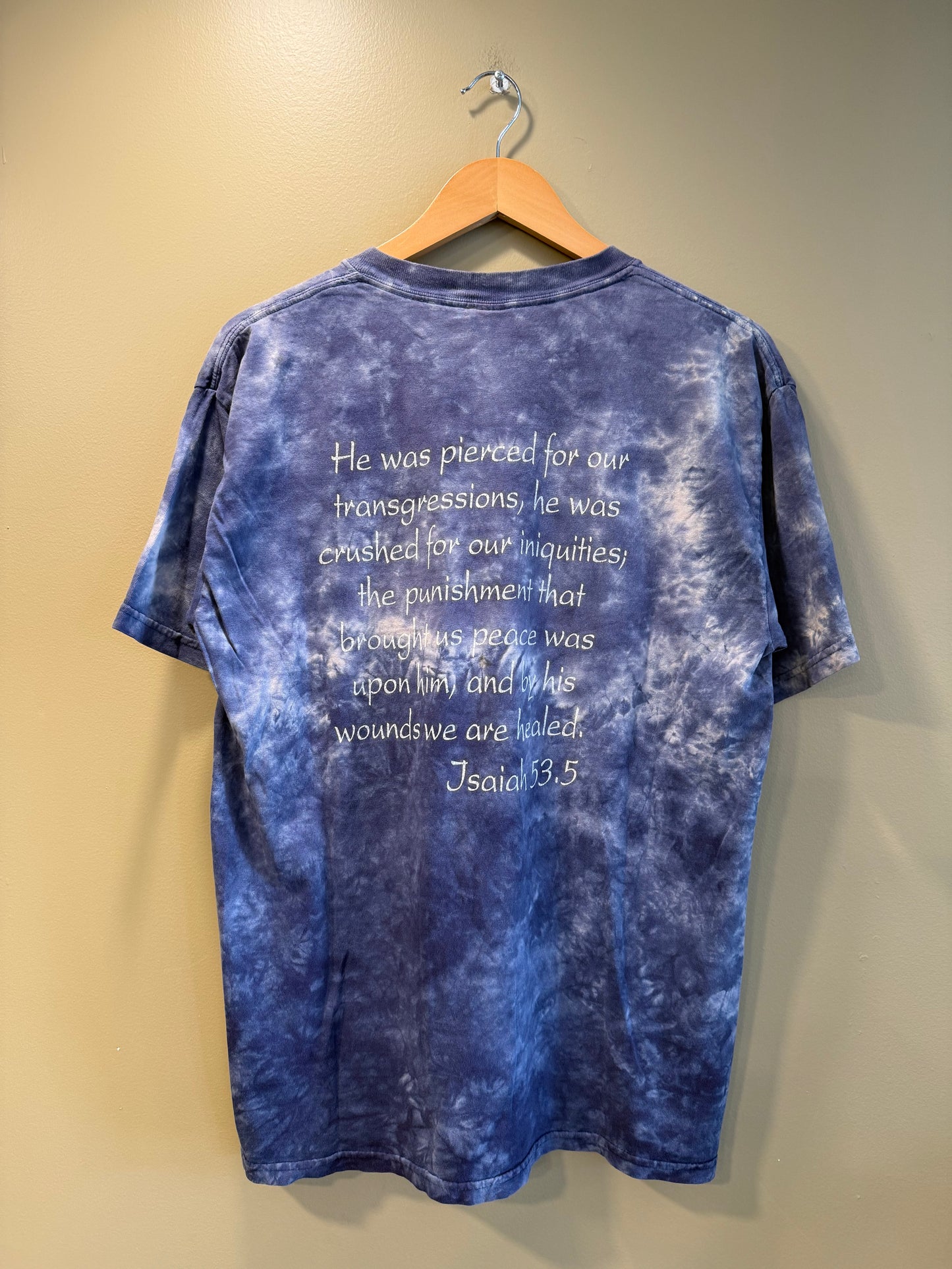 Vintage Gustav Doré Christ Crucified Bible Verse Tie Dye T-Shirt- M