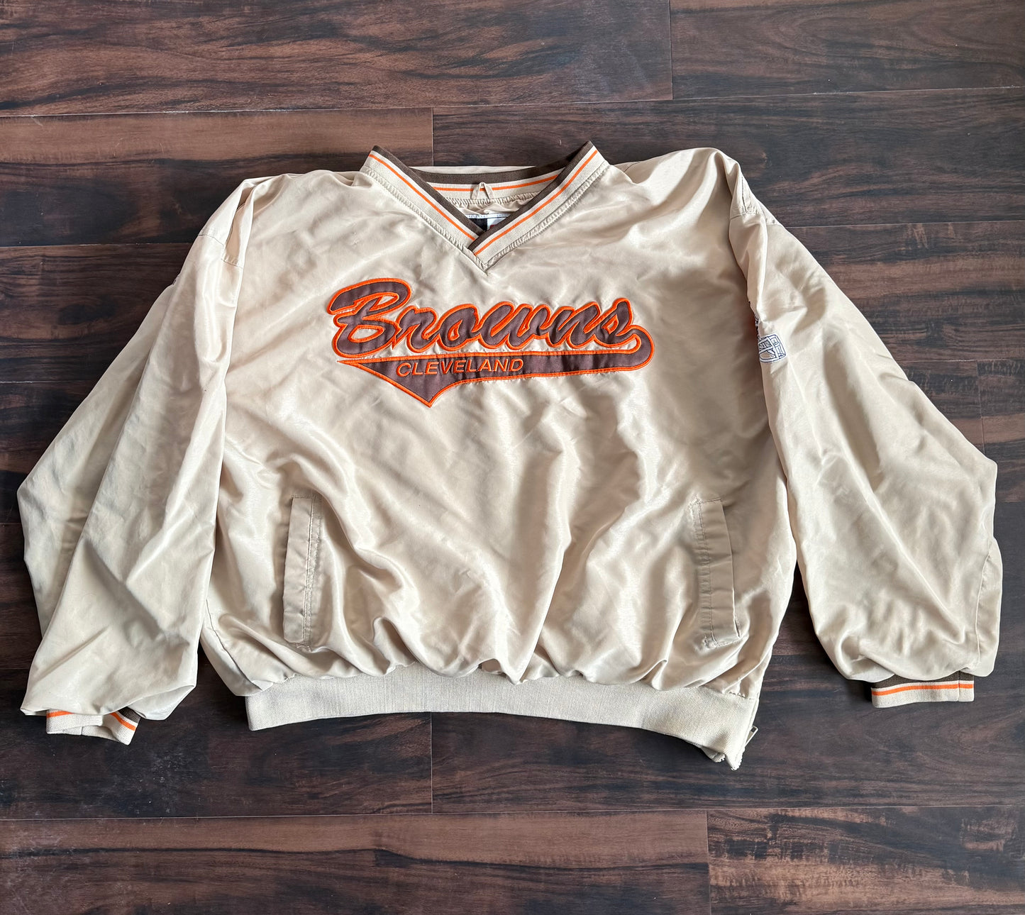 Vintage Puma Cleveland Browns NFL Tan Windbreaker- XXL