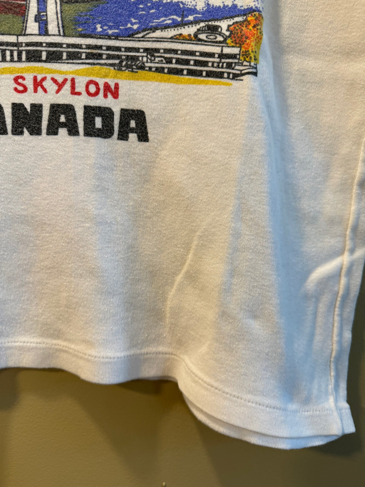 Vintage 70s Niagara Falls Skylon Canada Ringer Baby Tee T-Shirt- S/M