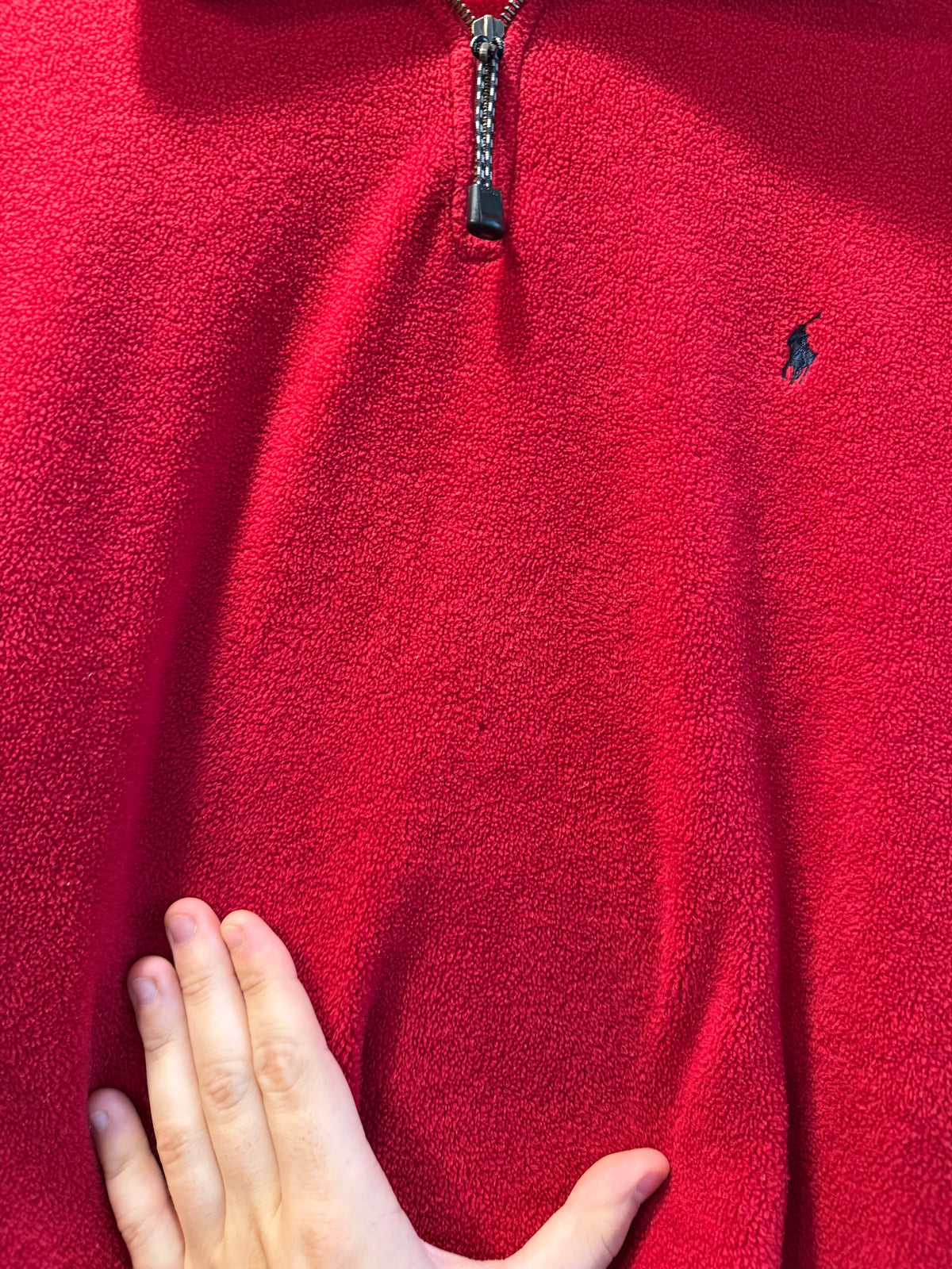 Vintage Polo Ralph Lauren Red Fleece Jacket- L