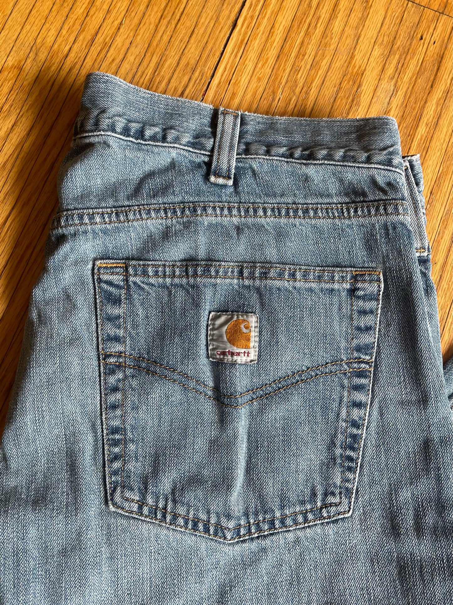 Vintage Carhartt Light Wash Denim Jeans- 36x30