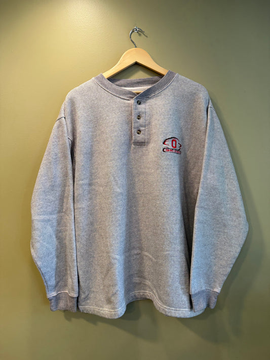 Vintage Ohio State University Button-Up Crewneck Sweatshirt- XL