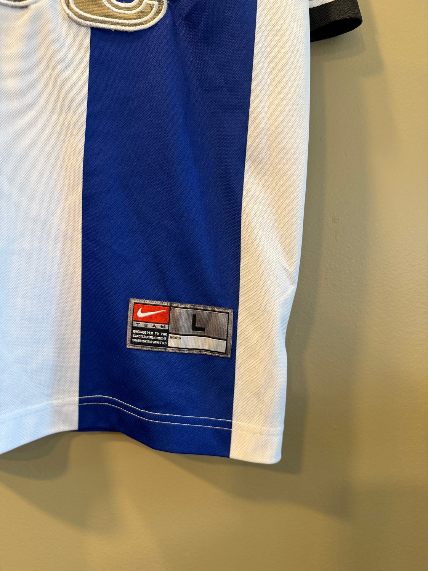 TTT Nike Blue Striped Football Soccer Jersey- L