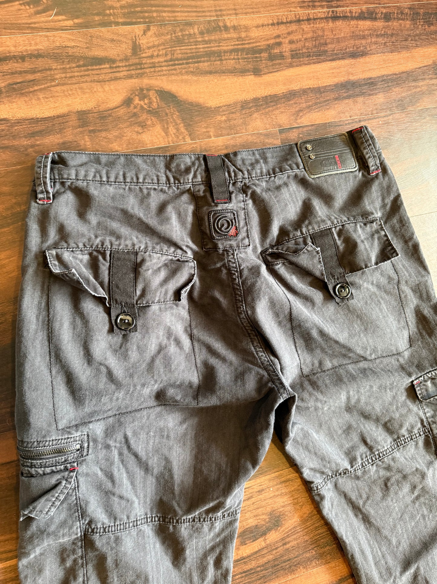 Vintage Coogi Baggy Streetwear Black Cargo Pants- 36x31