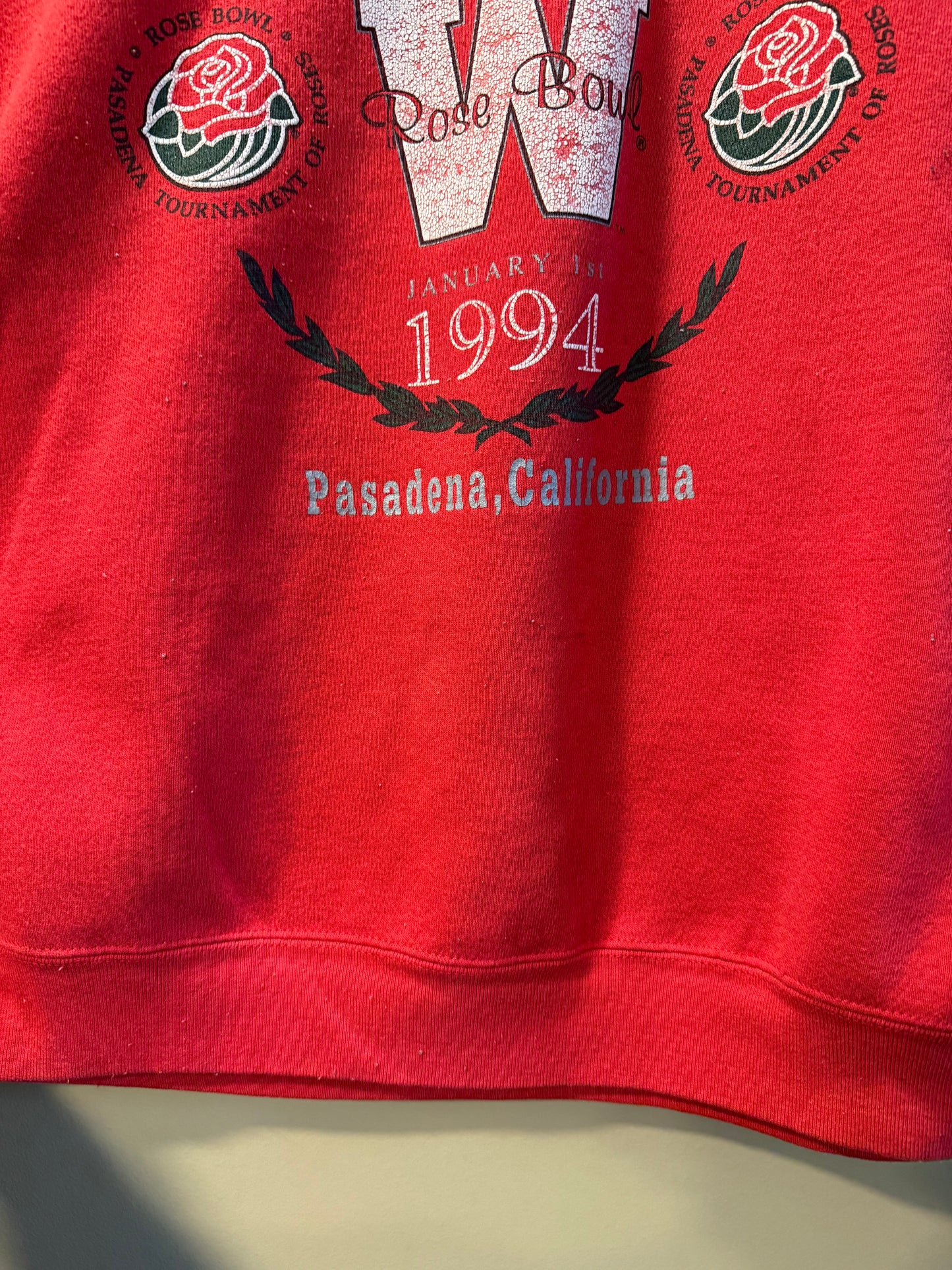 Vintage University of Wisconsin Badgers Rose Bowl Crewneck Sweatshirt- XL