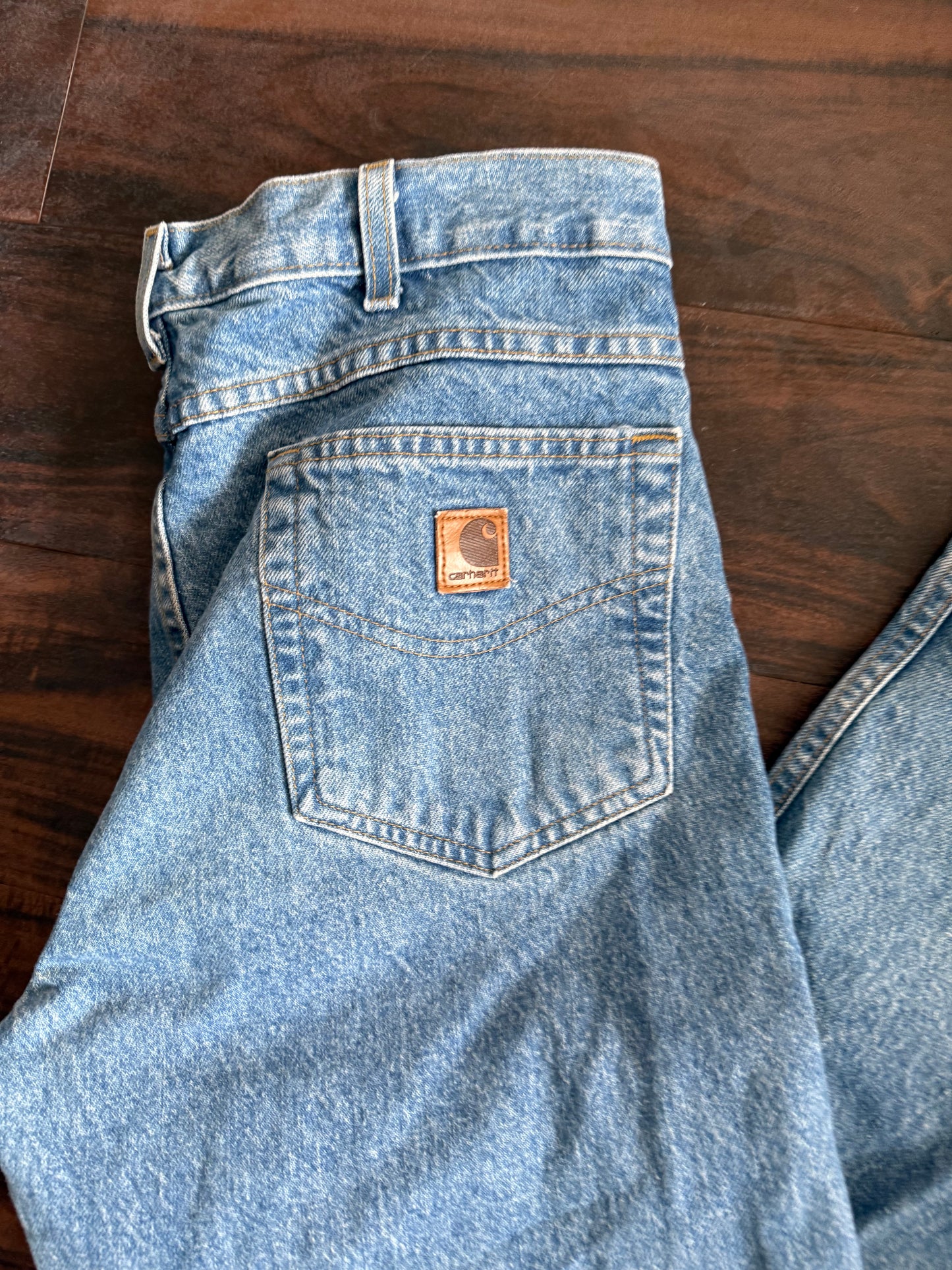 Vintage Carhartt Light Wash Denim Jeans- 32x36