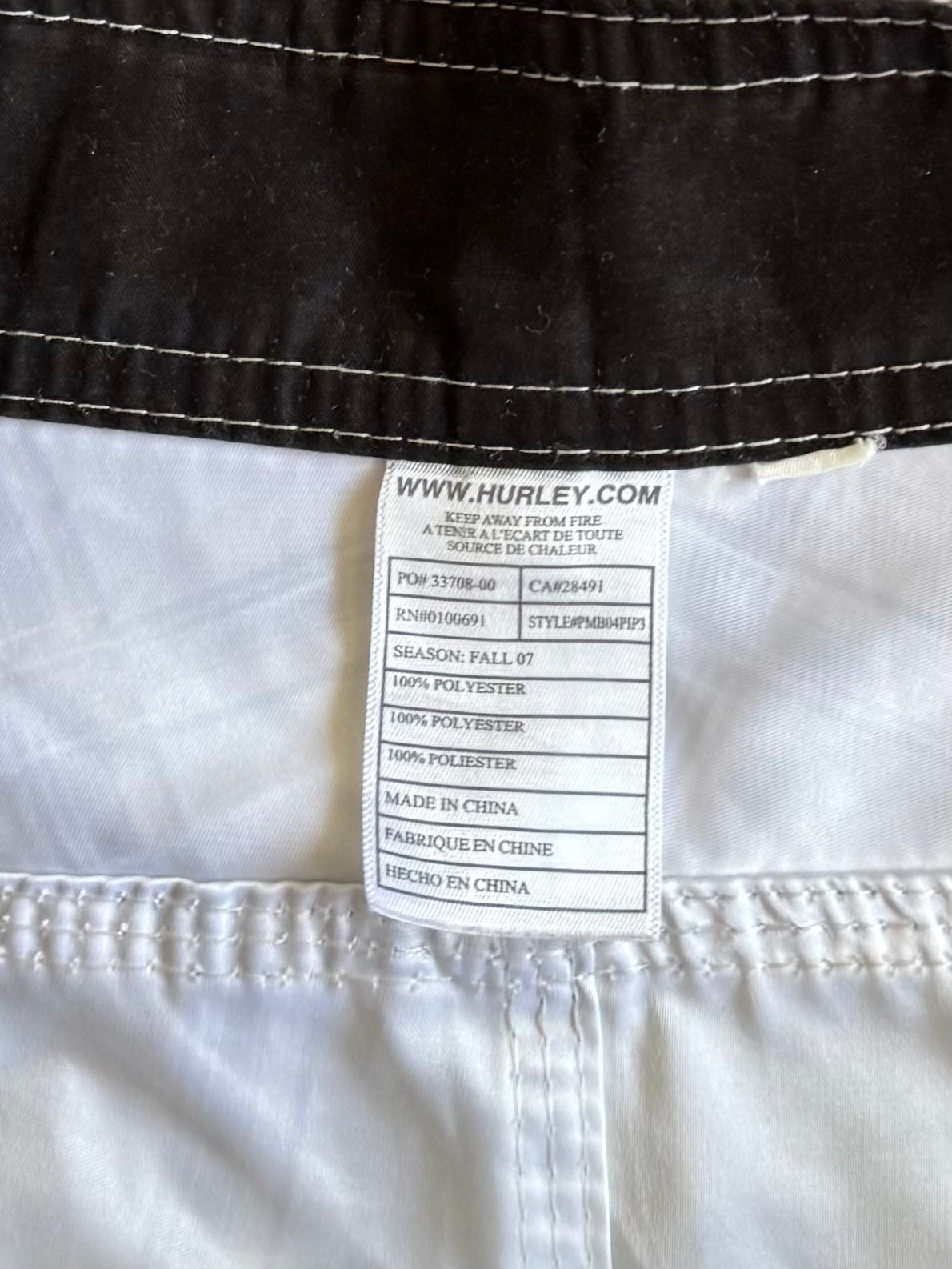 Vintage Y2K Hurley Checkered Tan Board Shorts- 34