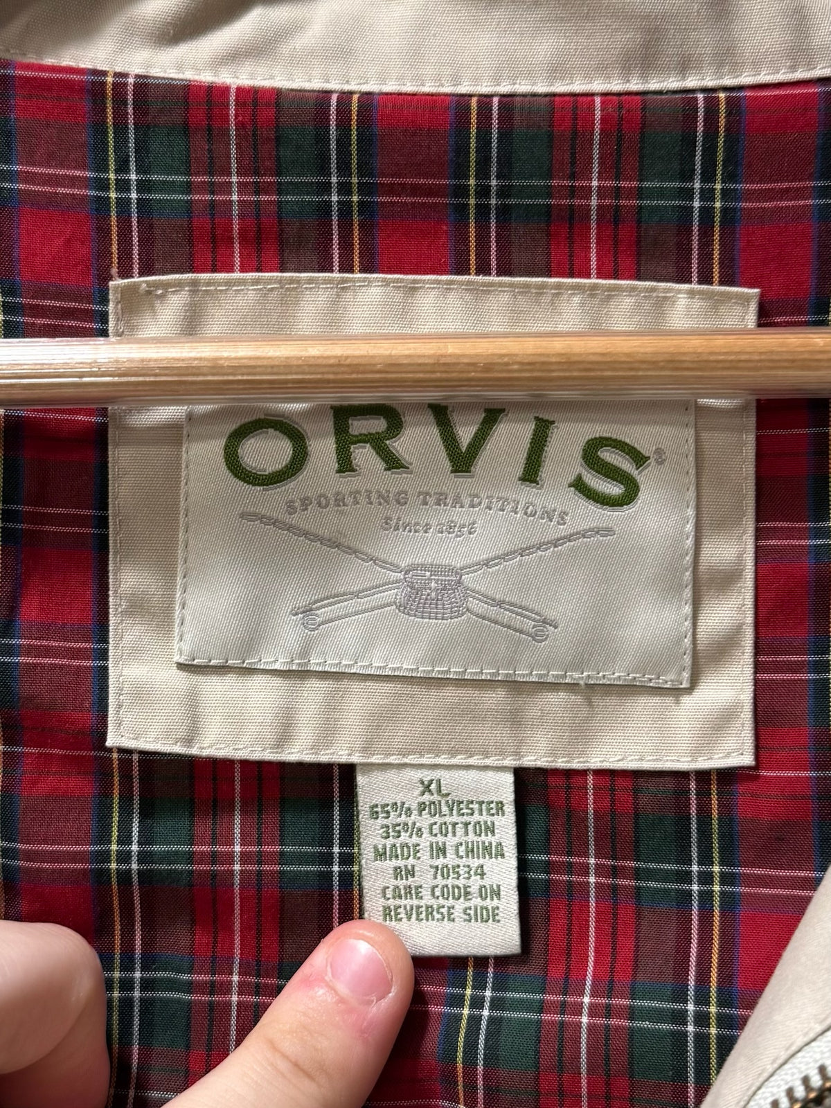 Vintage Orvis Canvas Zip Jacket - XL