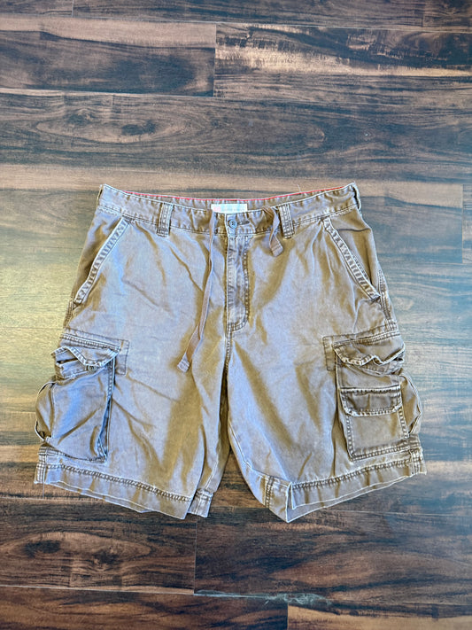 Vintage Cargo Supply Brown Baggy Cargo Shorts- 38