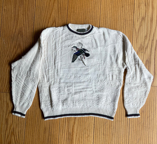 Vintage Croft & Barrow Duck Sweater- L