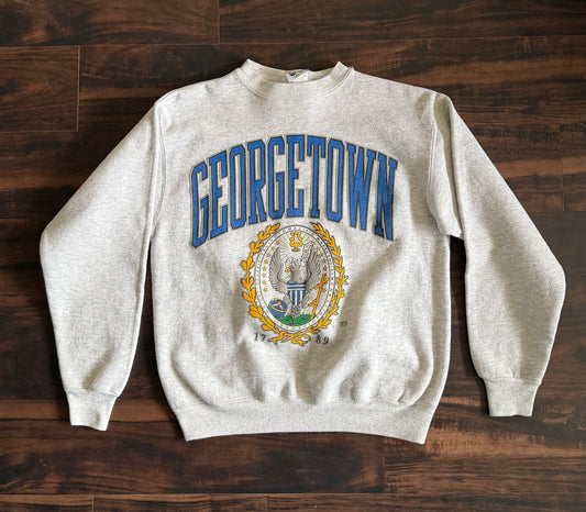 Vintage Georgetown University Emblem Crewneck Sweatshirt- M
