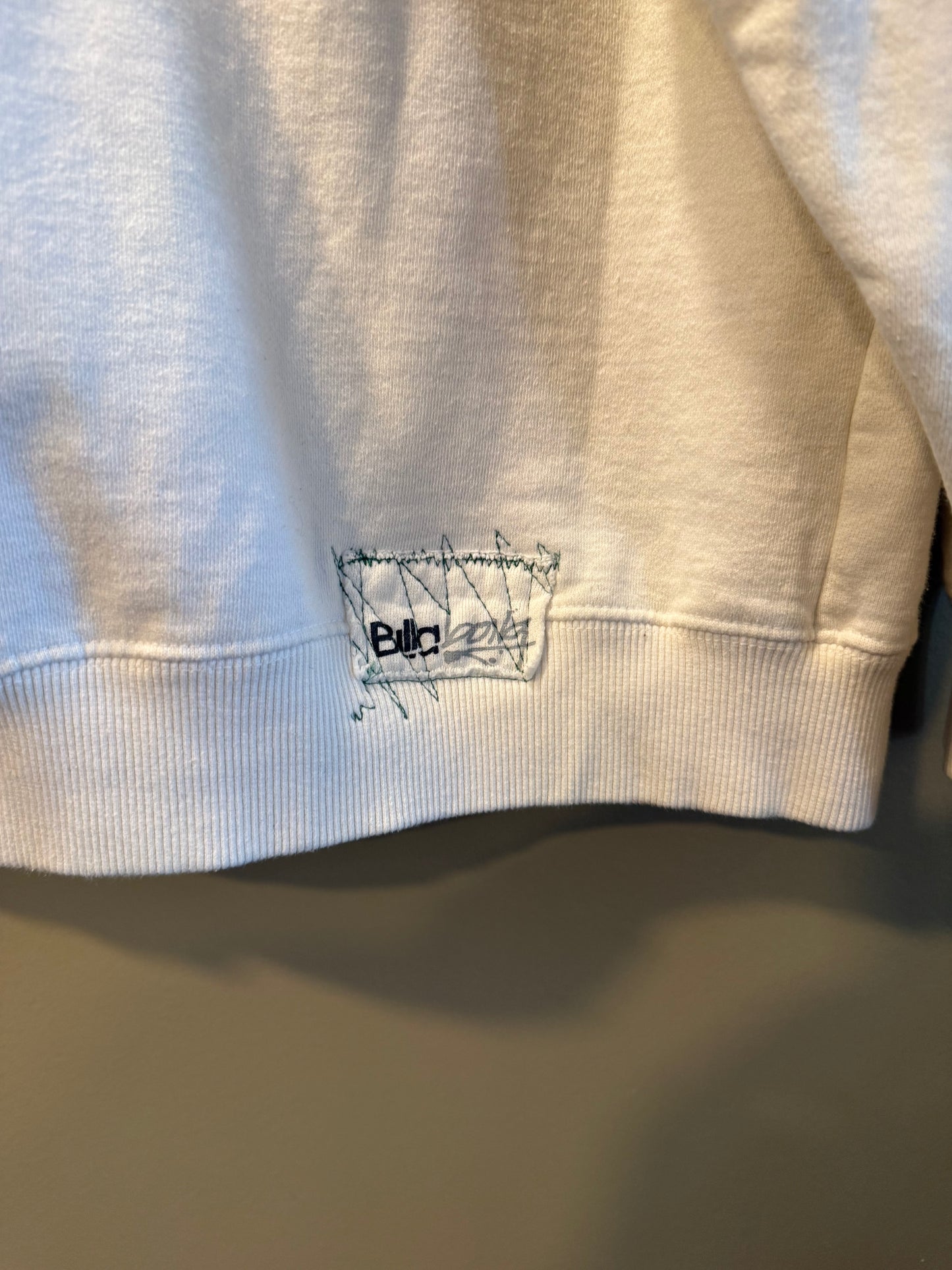 Vintage Billabong White Zip-Up Hoodie Sweatshirt- XL