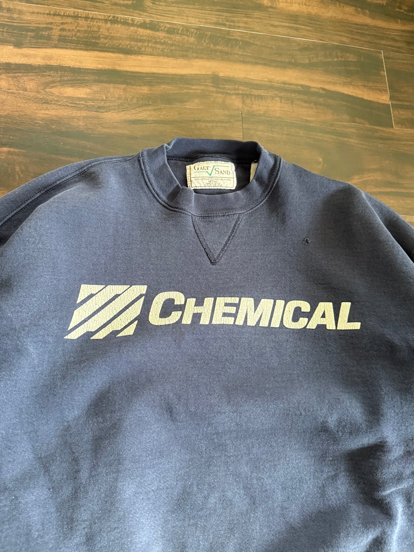 Vintage Chemical Galt Sand Navy Blue Crewneck Sweatshirt- XL