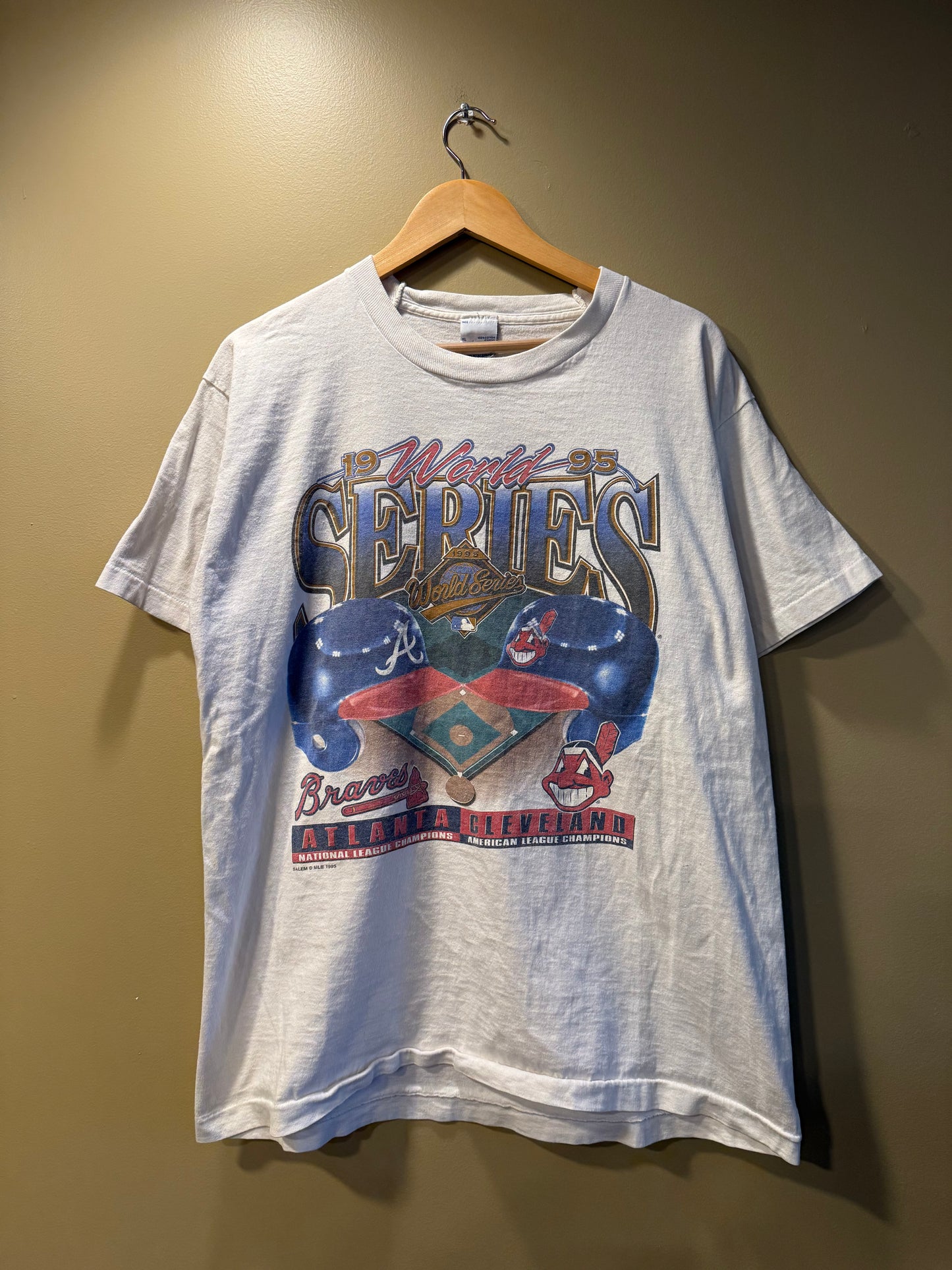 Vintage 1995 World Series MLB Cleveland Indians T-Shirt- XL