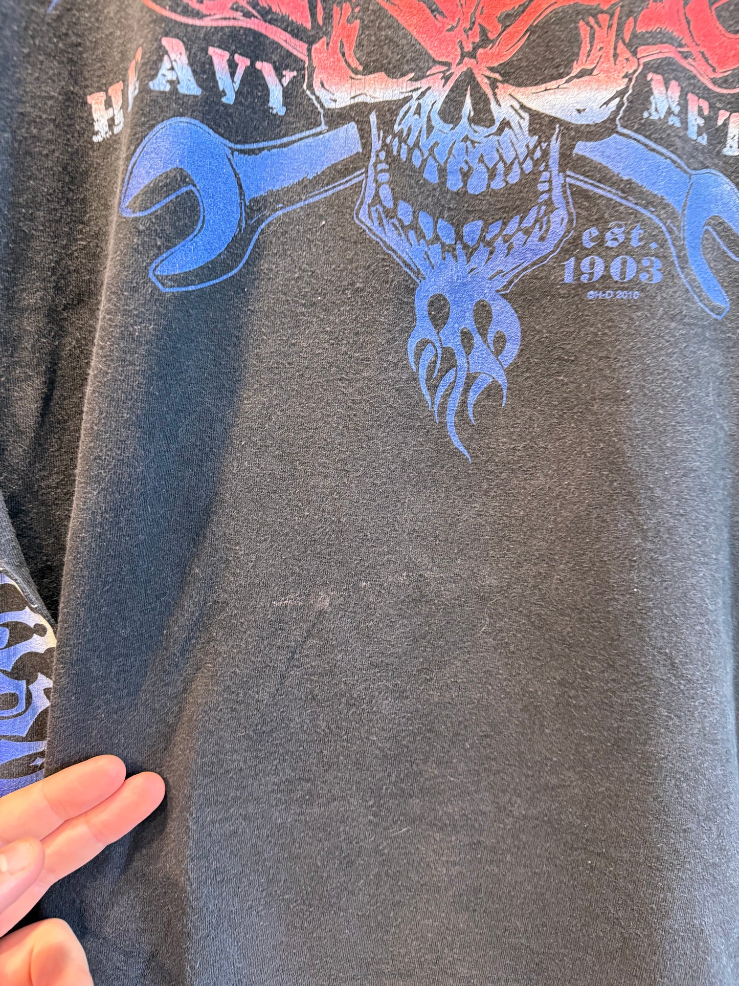 Vintage Harley Davidson USA Heavy Metal Long Sleeve T-Shirt- L