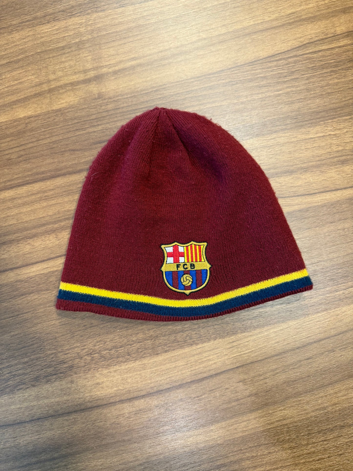 Vintage F.C. Barcelona Reversible Beanie Hat