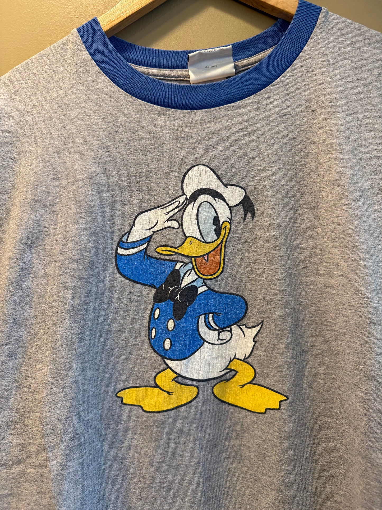 Vintage Disney Store Donald Duck Ringer T-Shirt- L