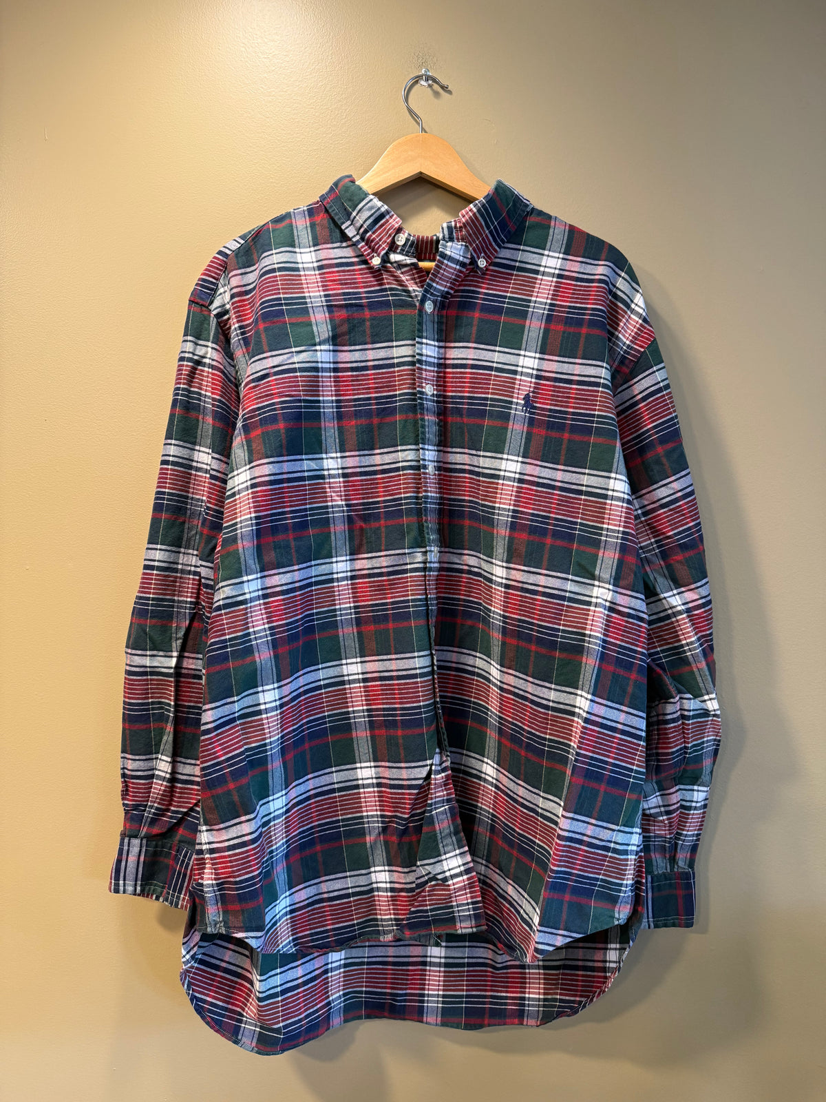 Vintage Polo Ralph Lauren Checkered Button-Up Shirt- XL
