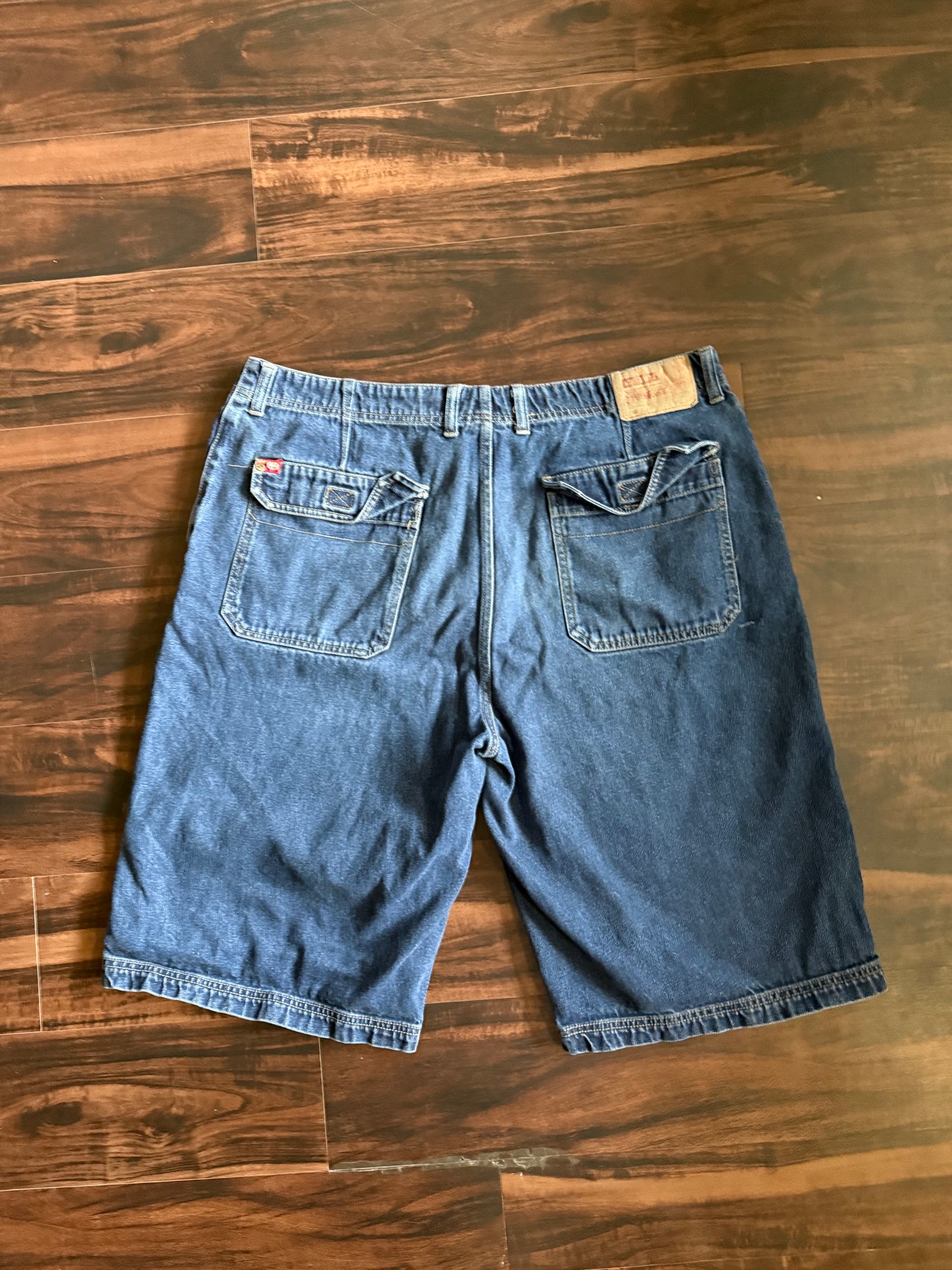 Vintgae Y2K Ecko Dark Wash Denim Shorts- 38