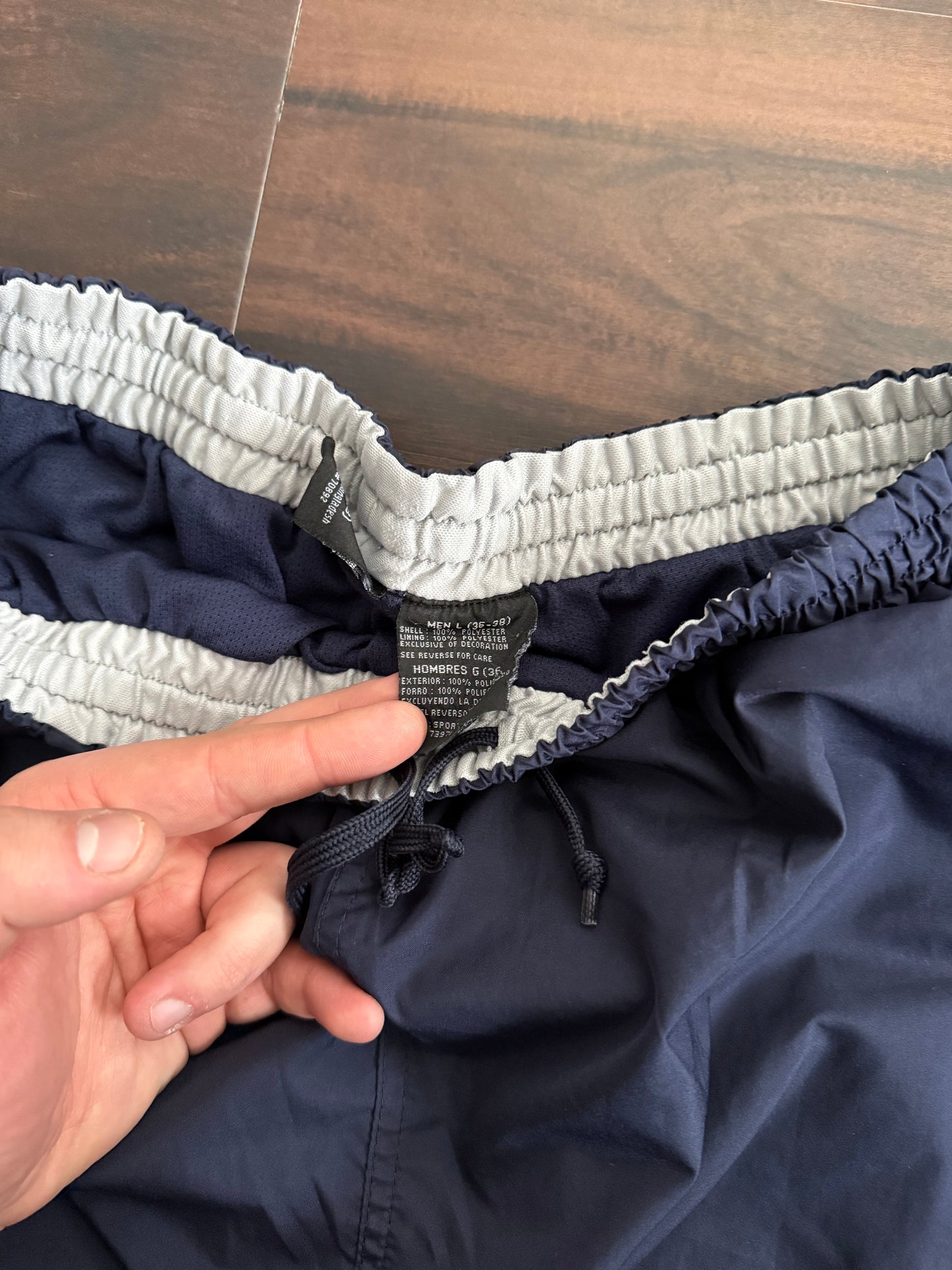 Vintage Starter Navy Blue Striped Joggers- 32x30