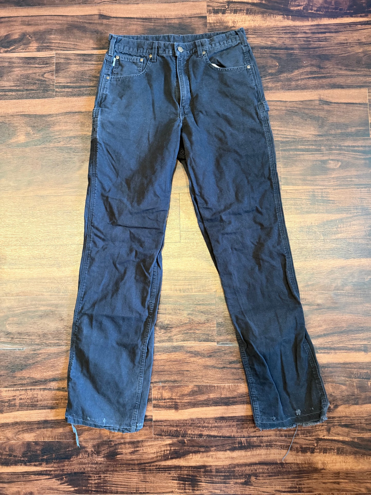 Vintage Carhartt Black Canvas Carpenter Pants- 33x36