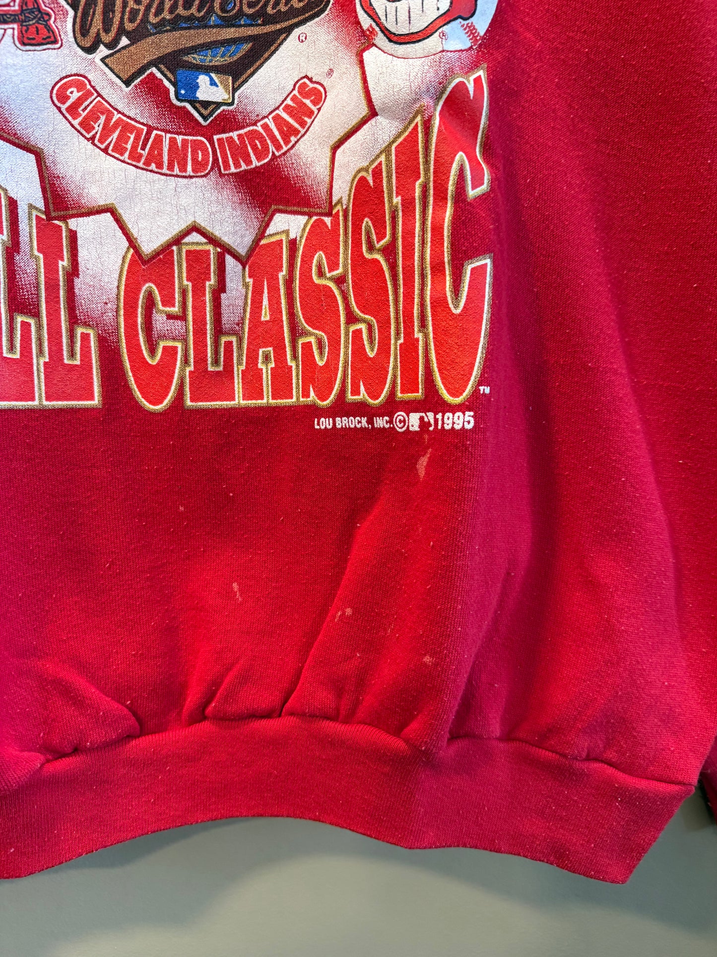 Vintage Cleveland Indians 1995 World Series Fall Classic Crewneck Sweatshirt- XL