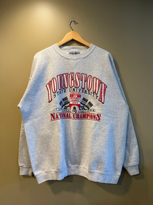 Vintage Youngstown State University National Champions Crewneck Sweatshirt- XL