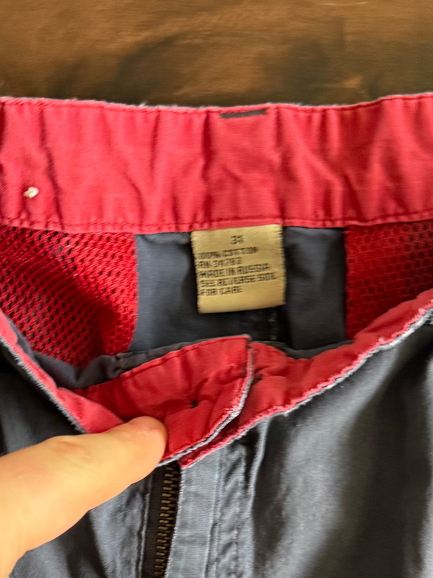 Vintage Y2K Lee Dungarees Navy Blue Cotton Cargo Shorts- 30
