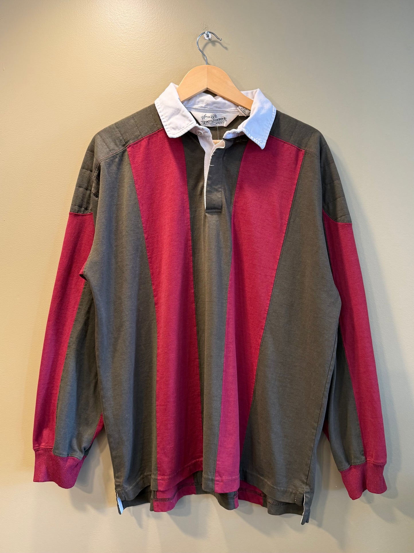Vintage Sears Roebuck Striped Rugby Shirt- XL