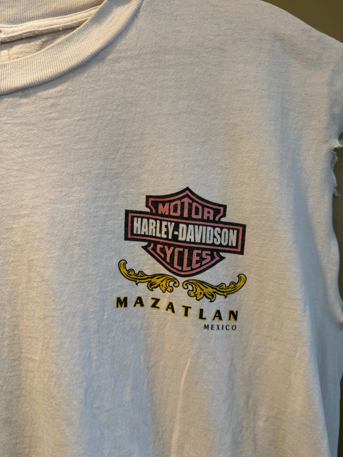 Vintage Harley Davidson Bike Week Mexico Cutoff Tank Top- L