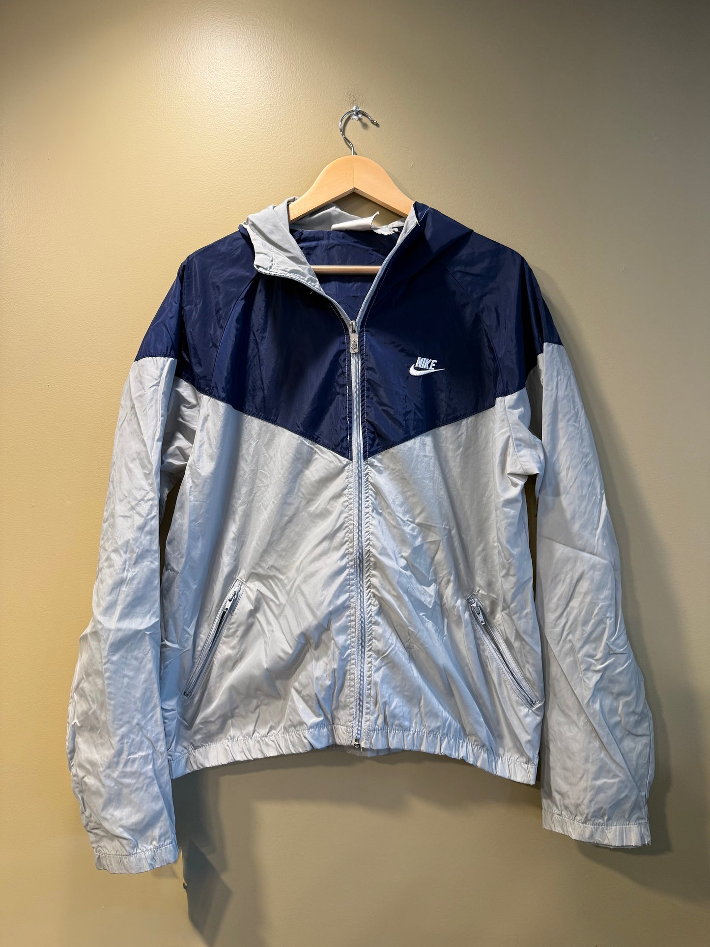 Vintage Nike Navy Blue & Gray Windbreaker Jacket- M/L