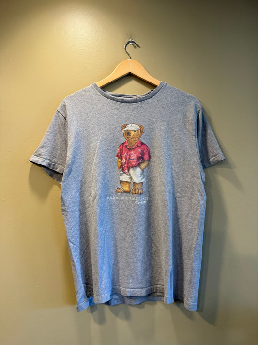 Vintage Polo Ralph Lauren Polo Bear Vacation Gray T-Shirt- S