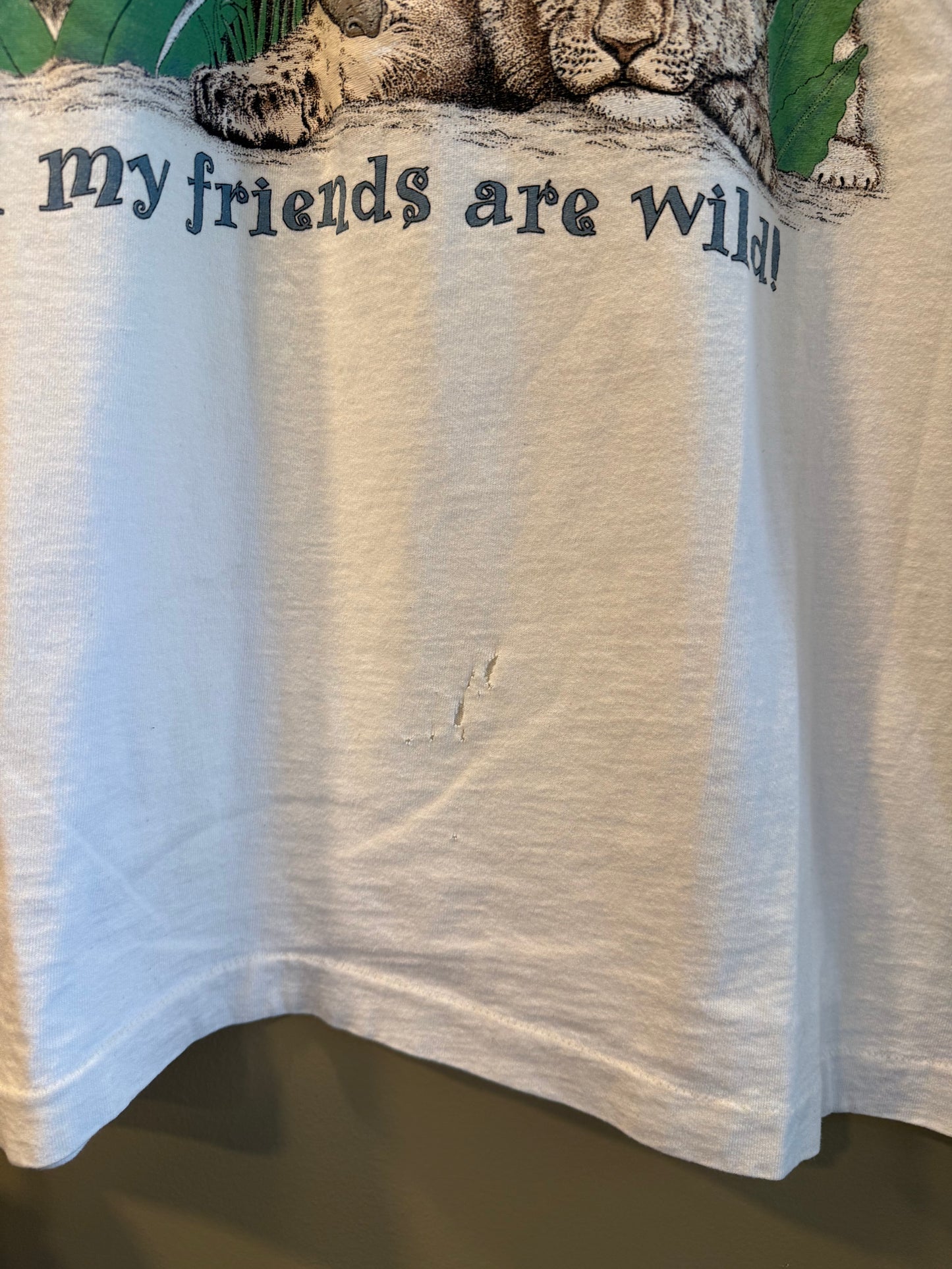 Vintage All My Friends Are Wild Nature T-Shirt- XL