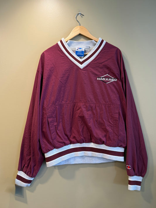 Vintage Harvard University Champion Pullover Windbreaker Jacket- L
