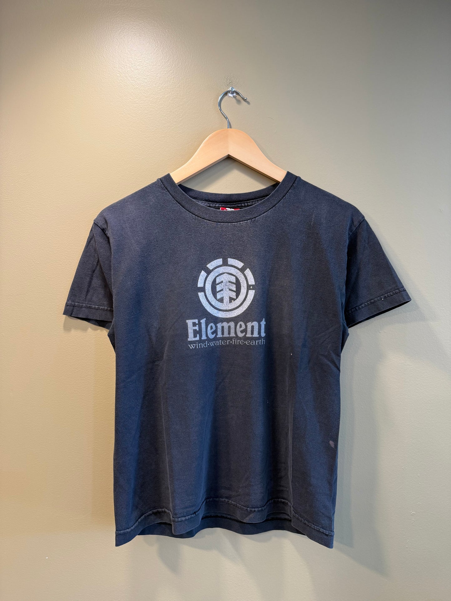 Vintage Element Skateboarding Faded Black T-Shirt- S/M