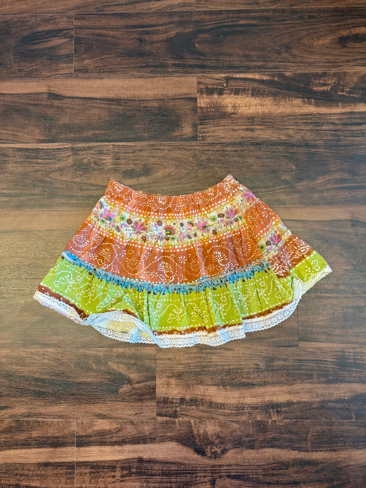 Vintage Coco’s Floral Striped Skirt- 28