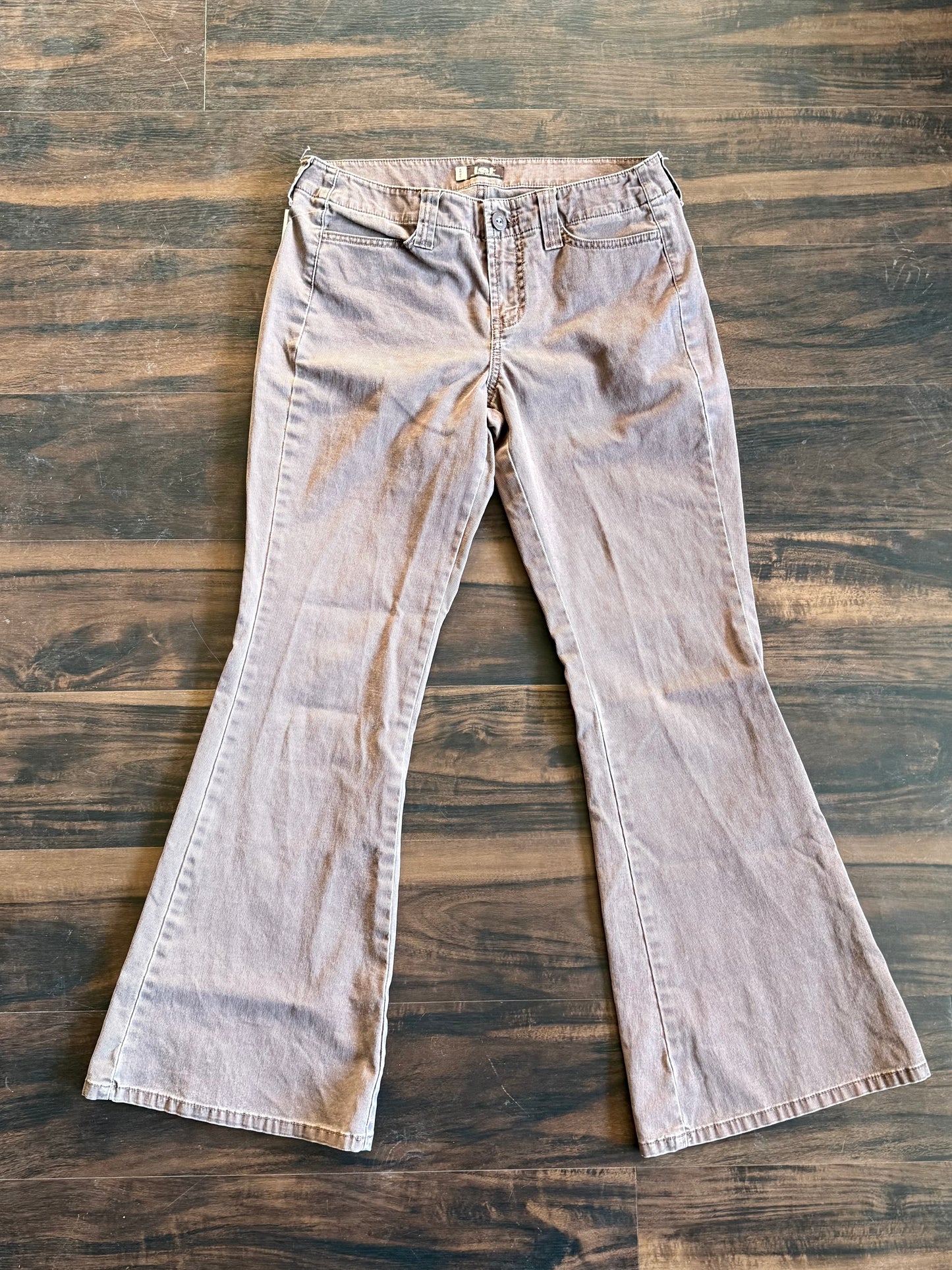 Vintage Y2K L.E.I. Brown Flare Canvas Pants- 30x31
