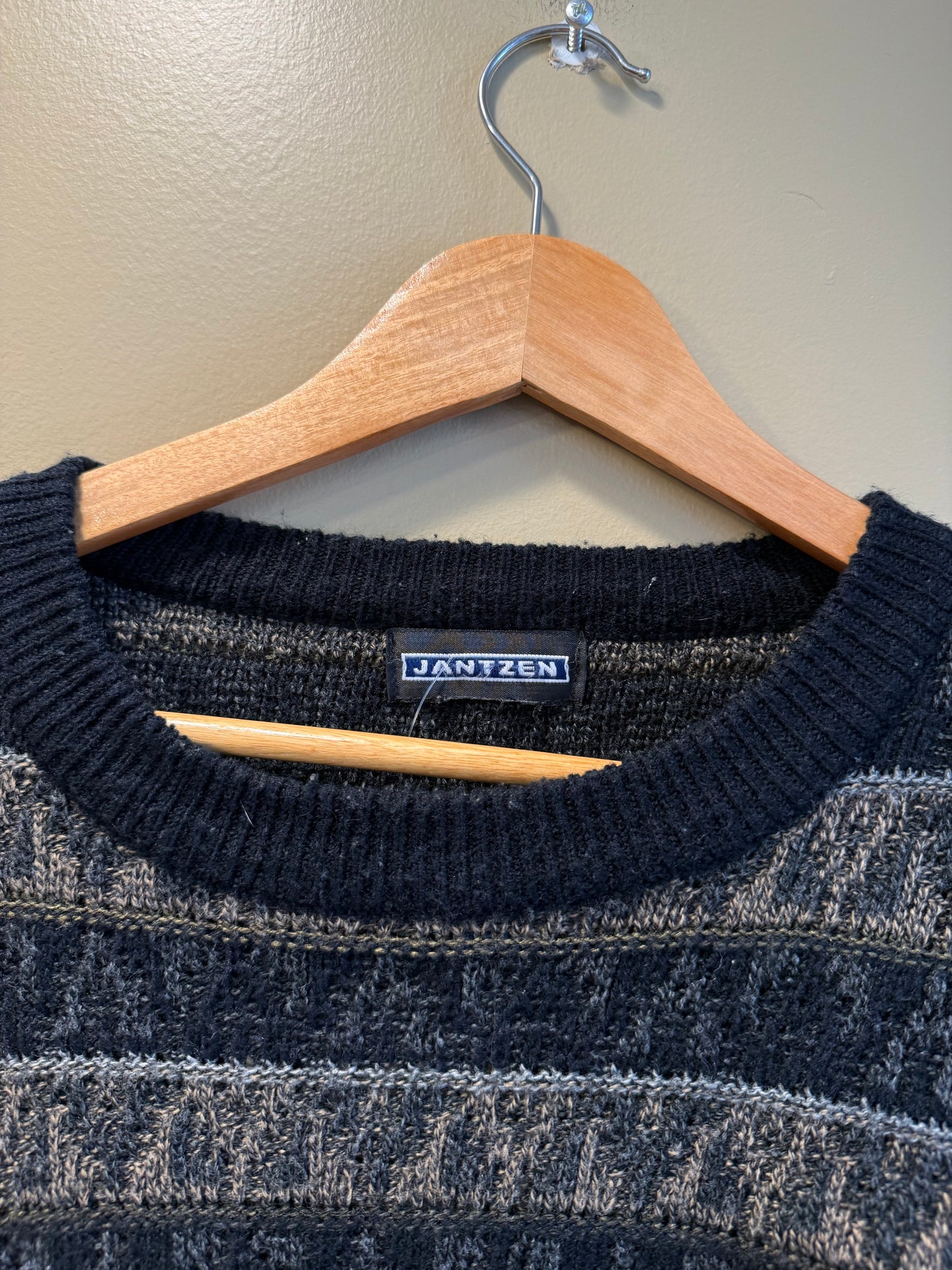 Vintage Jantzen Striped Patterned Sweater- XL