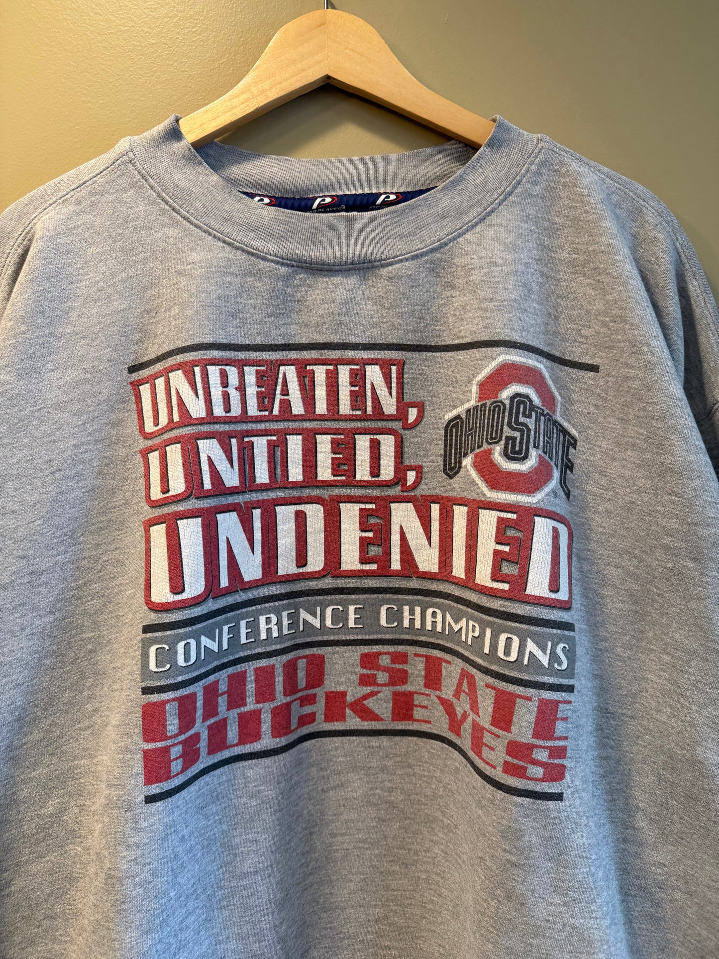 Vintage Ohio State University Buckeyes Undefeated Conference Champions Crewneck Sweatshirt- XXL