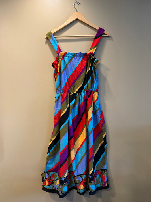 Vintage 70s Jerrie Lurie Colorful Dress- S/M