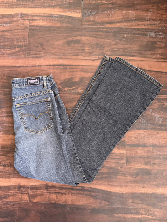 Vintage Y2K Bubblegum Flared Denim Jeans- 28x31