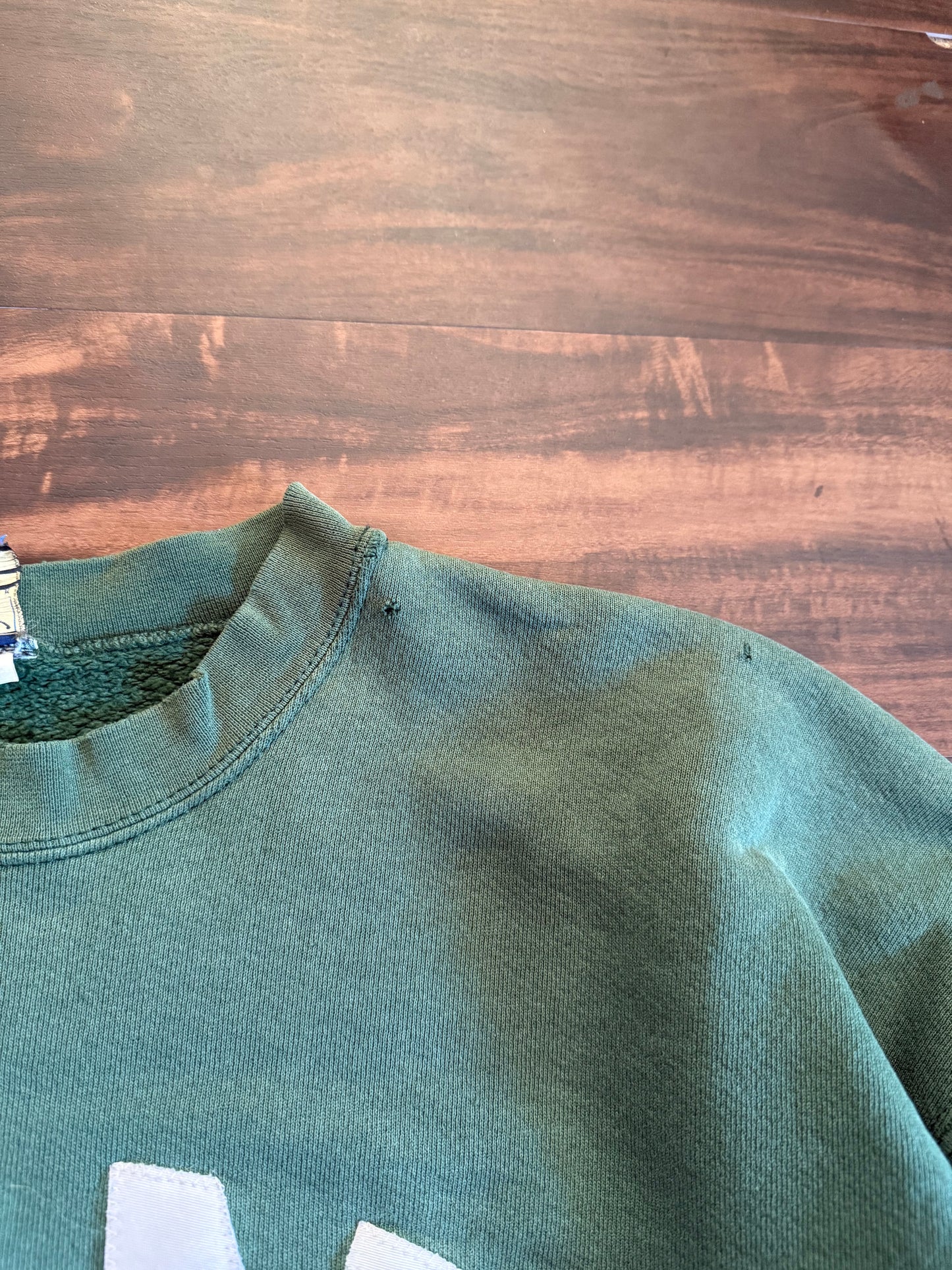 Vintage Miami University Green Spell-Out Distressed Crewneck Sweatshirt- XXL