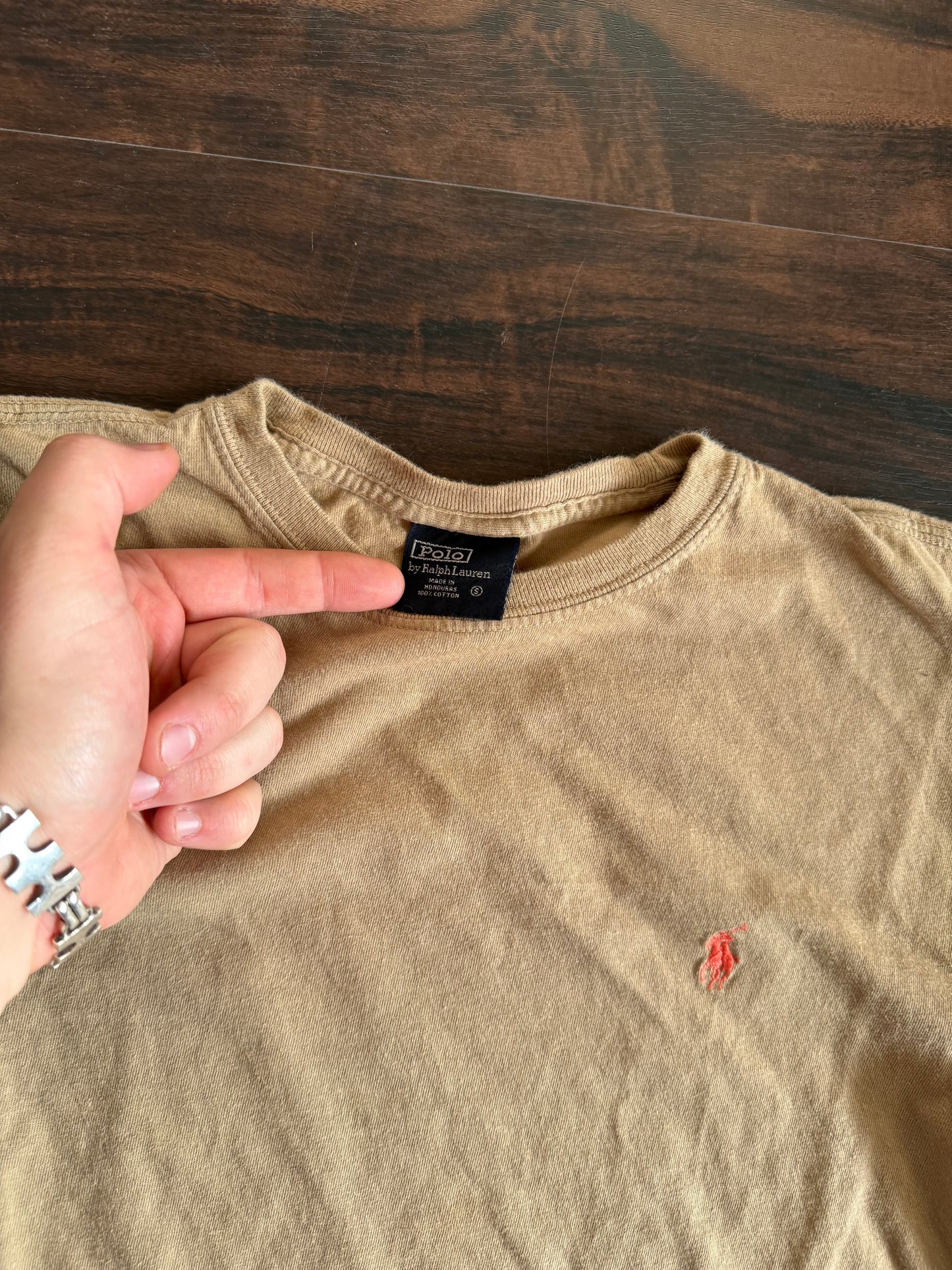 Vintage Polo Ralph Lauren Tan Long Sleeve T-Shirt- S