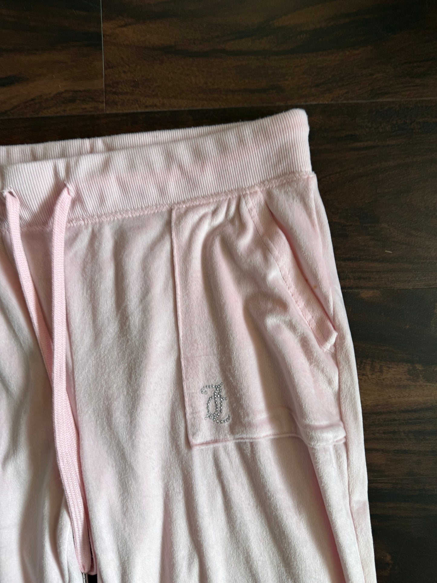 Vintage Juicy Couture Powder Pink Velour Track Pants- 31x31