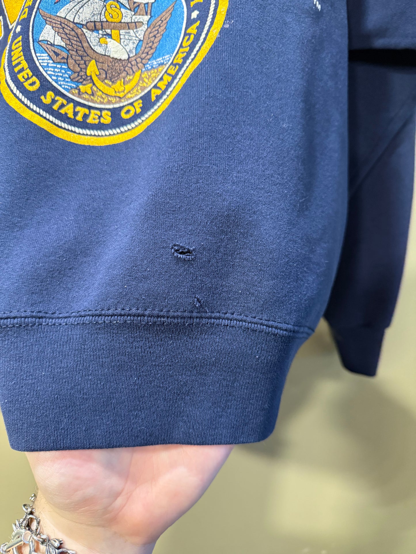 Vintage U.S. Navy Blue Crewneck Sweatshirt- S